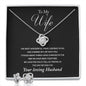 TO MY WONDERFUL WIFE LOVE KNOT NECKLACE