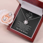 TO MY WONDERFUL WIFE LOVE KNOT EARRING AND NECKLACE SET