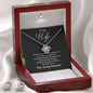TO MY WONDERFUL WIFE LOVE KNOT EARRING AND NECKLACE SET
