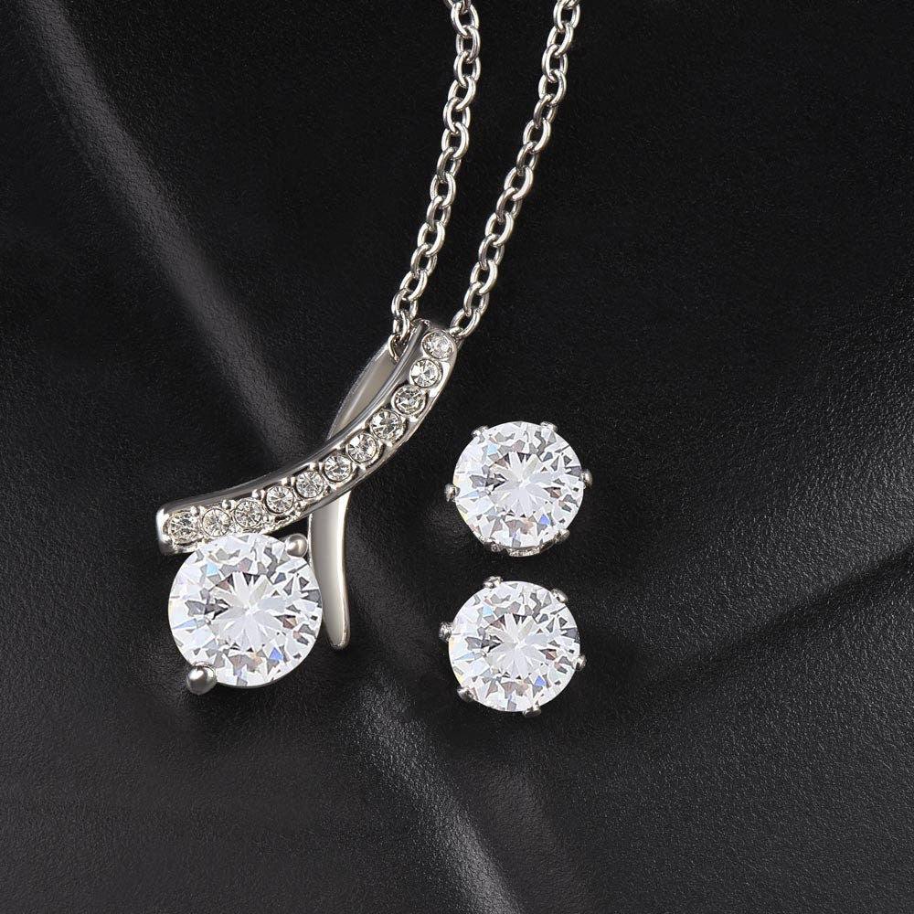 To My Beautiful Girlfriend Alluring beauty Necklace and Earring Set
