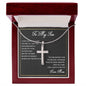 To My Son Cross Necklace Gift From Mom, Keepsake Gift For Son, Son Graduation Gift, Christmas Gifts For Son