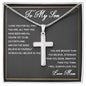 To My Son Cross Necklace Gift From Mom, Keepsake Gift For Son, Son Graduation Gift, Christmas Gifts For Son